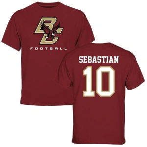 Brandon Sebastian Maroon Football T-Shirt