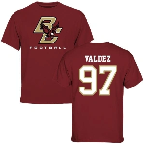 Marcus Valdez Maroon Football T-Shirt