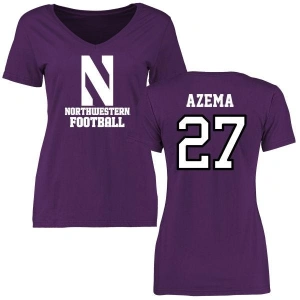Women's Coco Azema Purple Football Slim Fit T-Shirt