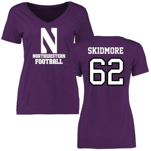 Women's Maxwell Skidmore Purple Football Slim Fit T-Shirt