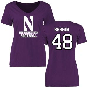 Women's Owen Bergin Purple Football Slim Fit T-Shirt